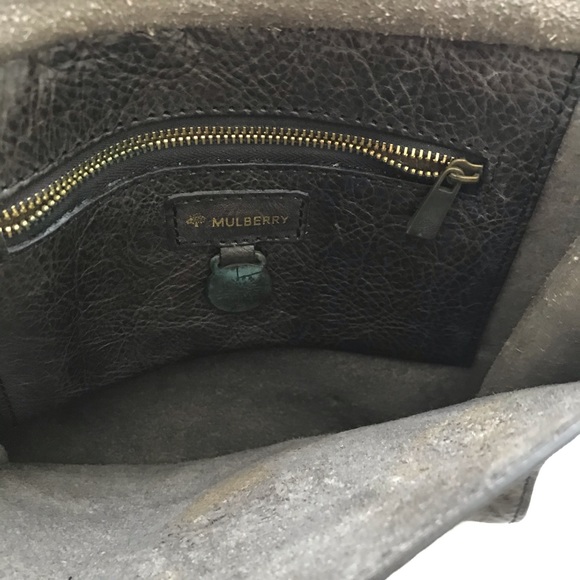 •❤️SOLD❤️Mulberry Anthony Grey Leather Messenger Crossbody Unisex Bag - Picture 4 of 16